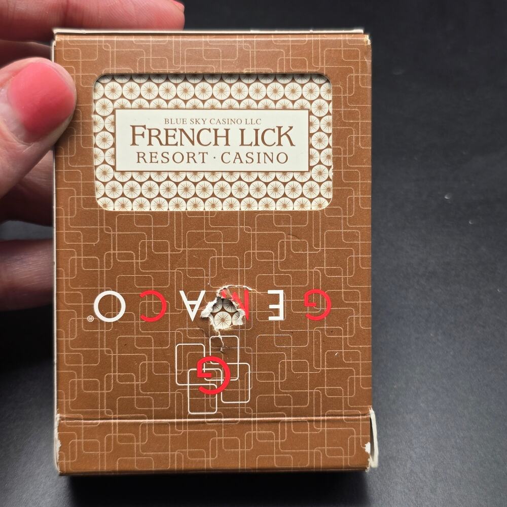 Signed Casino Playing Cards - French Lick Resort Deck Gemaco Drilled